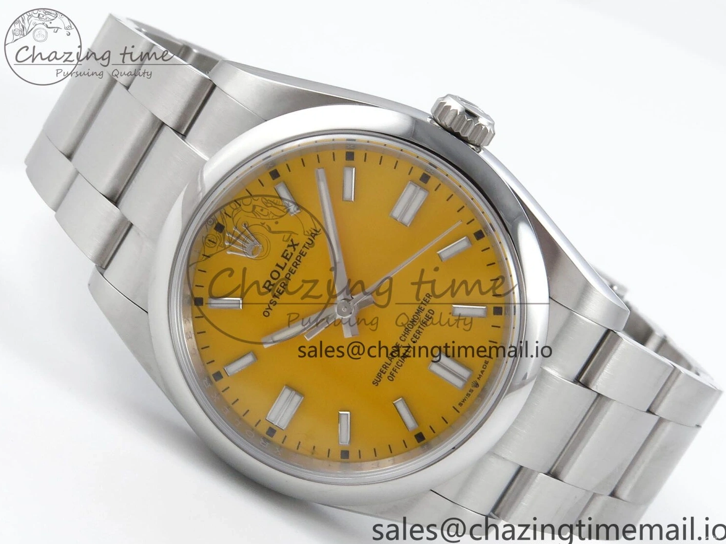 MiroTime 0330 Oyster Perpetual 126000 36mm EWEF Best Edition 904L Steel Yellow Dial A Supportive 777